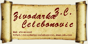 Živodarka Čelebonović vizit kartica